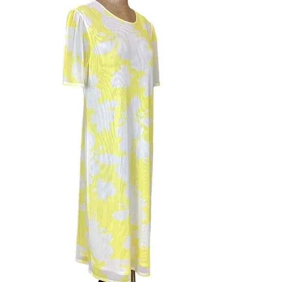 Future Collective Gabriella Kareefa-Johnson Floral Midi Mesh Dress Sz 1X #277A - Picture 7 of 11